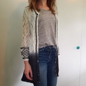 BKE Lace ombre cardigan